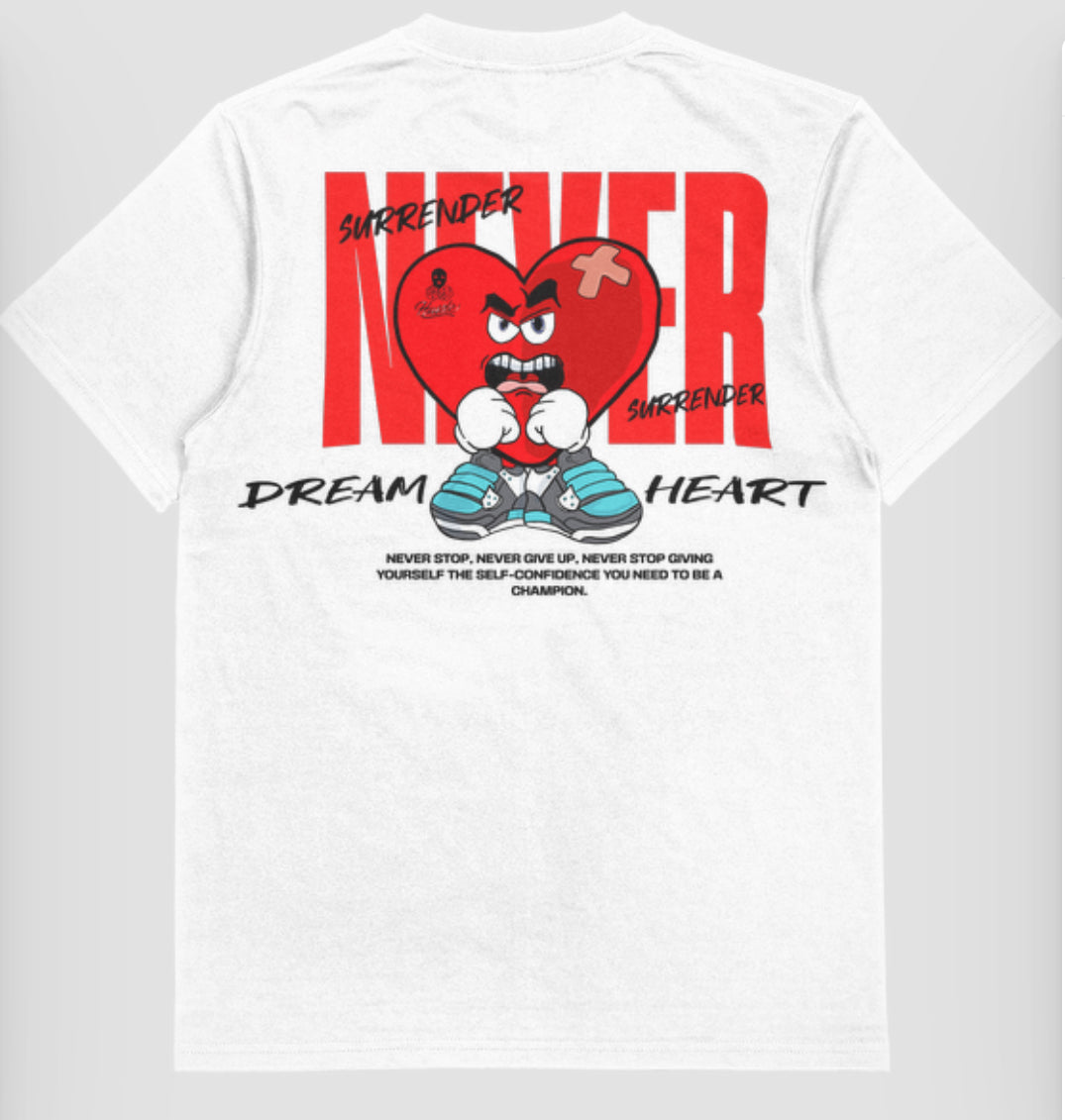 Never surrender shirt (white)